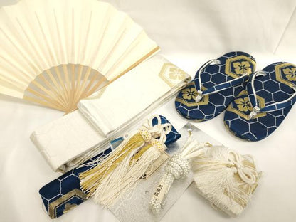 平和屋着物[]七五三　男の子　和装小物セット　亀甲花文　逸品　AABJ5600ja