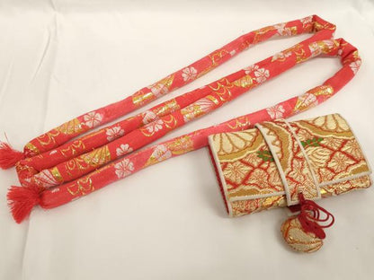 平和屋着物[]七五三　女の子　和装小物セット　舞花文　逸品　AABJ5604ja