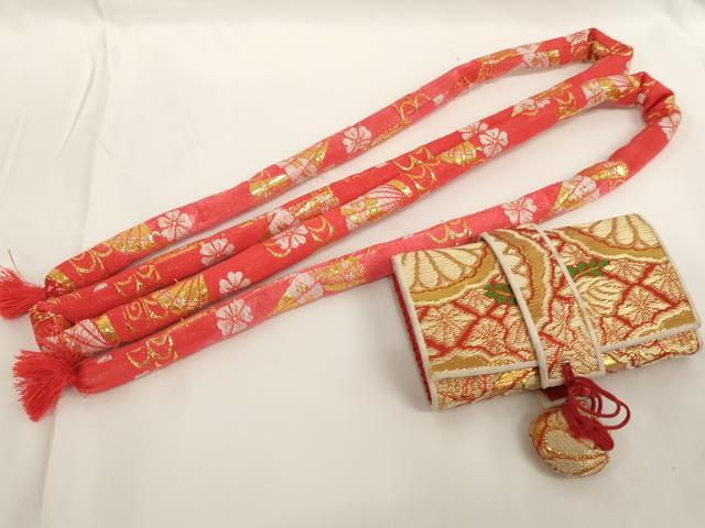 平和屋着物[]七五三　女の子　和装小物セット　舞花文　逸品　AABJ5604ja
