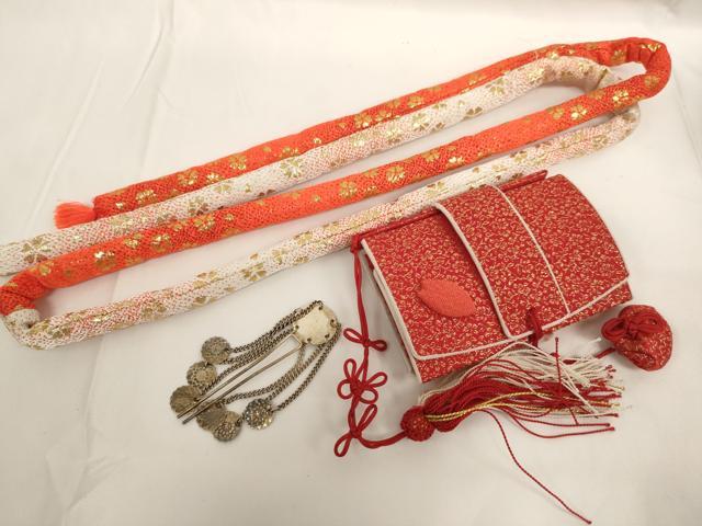 平和屋着物[]七五三　女の子　和装小物セット　花鼓文　逸品　AABJ5608ja