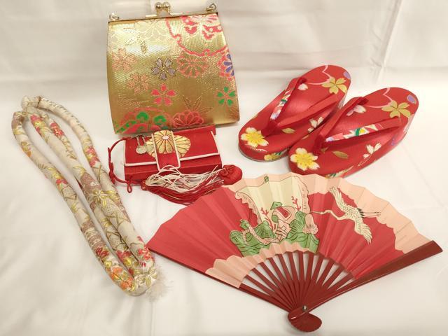 平和屋着物[]七五三　女の子　和装小物セット　舞桜文　逸品　AABJ5609ja