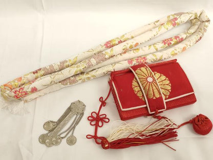 平和屋着物[]七五三　女の子　和装小物セット　舞桜文　逸品　AABJ5609ja