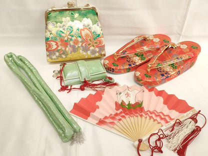 平和屋着物[]七五三　女の子　和装小物セット　舞桜文　逸品　AABJ5610ja