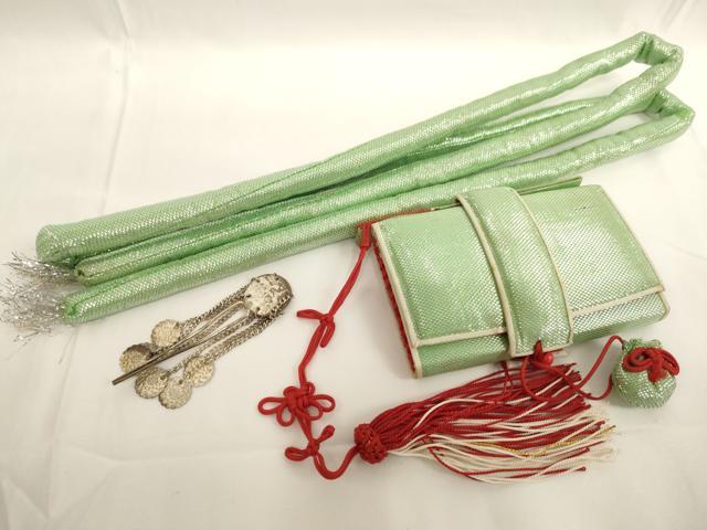 平和屋着物[]七五三　女の子　和装小物セット　舞桜文　逸品　AABJ5610ja