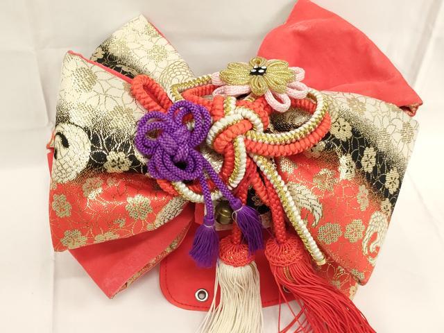 平和屋着物[]七五三　女の子　和装小物セット　鶴丸花文　逸品　AABJ5616ja
