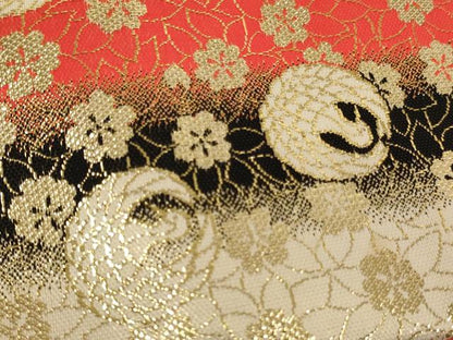 平和屋着物[]七五三　女の子　和装小物セット　鶴丸花文　逸品　AABJ5616ja