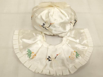 平和屋本店[]お宮参り　男の子　小物セット　刺繍　飛鶴文　箱付き　逸品　AABJ5627ja