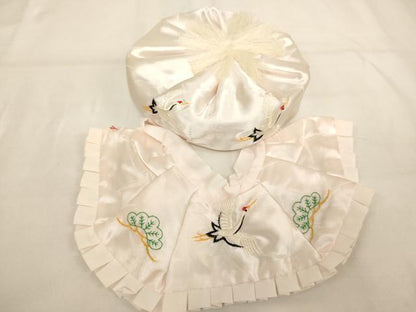 平和屋本店[]お宮参り　女の子　小物セット　刺繍　飛鶴文　箱付き　逸品　AABJ5628ja