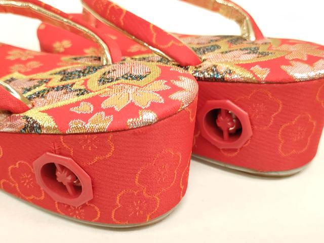 平和屋本店[]七五三　女の子　和装小物セット　舞桜文　金糸　箱付き　逸品　AABJ5629ja