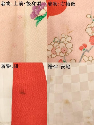 平和屋着物[]お宮参り　女の子　祝着　産着　初着　のしめ　花手毬文　金彩　正絹　逸品　AABJ5632ja