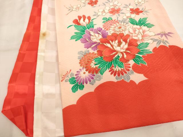 平和屋着物[]お宮参り　女の子　祝着　産着　初着　のしめ　花手毬文　金彩　正絹　逸品　AABJ5632ja