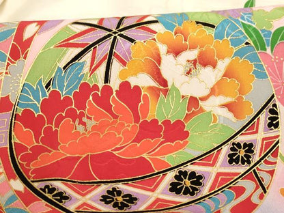 平和屋着物[]お宮参り　女の子　祝着　産着　初着　のしめ　花手毬文　暈し染め　金彩　逸品　AABJ5655ja