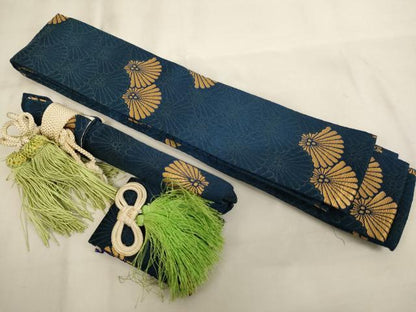 平和屋着物[]七五三　男の子　行灯袴・小物セット　松青海波　金糸　AABJ5656ja