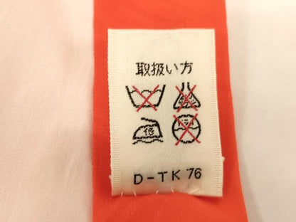 平和屋着物[]七五三　女の子　３歳　祝着　一つ身　駒刺繍　地紙花文　金彩　正絹　逸品　AABJ5658ja