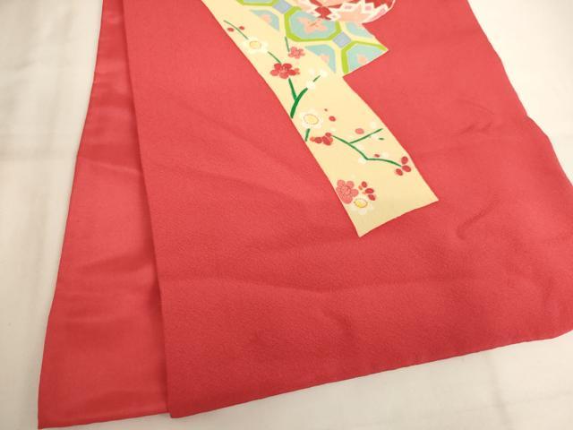 平和屋着物[]七五三　女の子　３歳　祝着　一つ身　友禅　束ね熨斗手毬文　正絹　逸品　AABJ5661ja