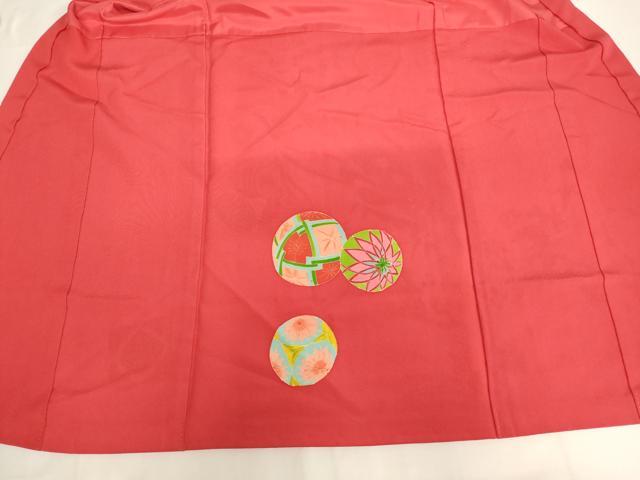 平和屋着物[]七五三　女の子　３歳　祝着　一つ身　友禅　束ね熨斗手毬文　正絹　逸品　AABJ5661ja