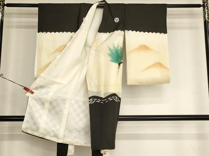 平和屋着物[]お宮参り　男の子　祝着　産着　初着　のしめ　刺繍　鷹　松　金糸　金彩　逸品　AABJ5662ja