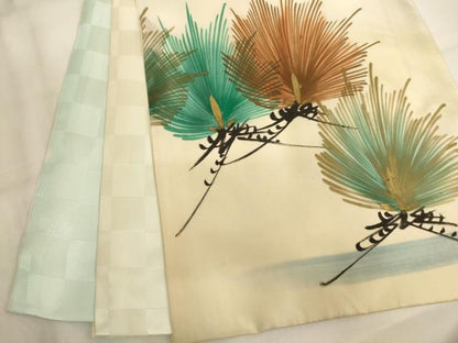 平和屋着物[]お宮参り　男の子　祝着　産着　初着　のしめ　刺繍　鷹　松　金糸　金彩　逸品　AABJ5662ja