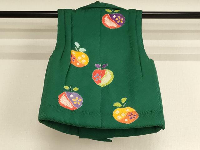 平和屋着物[]七五三　女の子　３歳　被布　絞り　成り物　正絹　逸品　AABJ5665ja