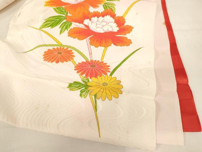 平和屋着物[]お宮参り　女の子　祝着　産着　初着　のしめ　刺繍　花鳥文　金糸　金彩　逸品　AABJ5692ja