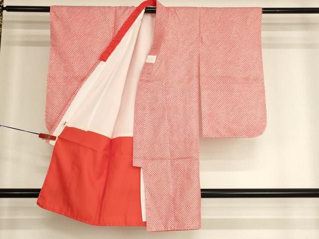 平和屋着物[]七五三　女の子　３歳　祝着　三つ身　鹿の子文　AABJ5695ja