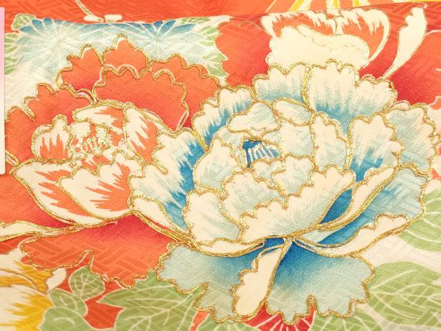 平和屋着物[]お宮参り　女の子　祝着　産着　初着　のしめ　駒刺繍　花手毬文　金彩　逸品　AABJ5699ja