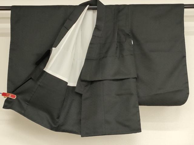 平和屋着物[]七五三　男の子　祝着・羽織セット　鷹　舞扇松文　黒地　金彩　AABJ5716ja