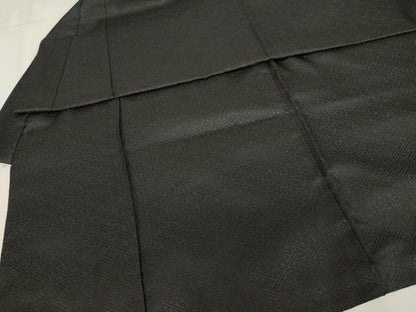 平和屋着物[]七五三　男の子　祝着・羽織セット　鷹　舞扇松文　黒地　金彩　AABJ5716ja