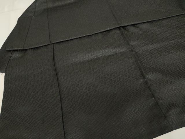 平和屋着物[]七五三　男の子　祝着・羽織セット　鷹　舞扇松文　黒地　金彩　AABJ5716ja