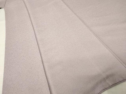 平和屋着物●上質な色無地　紗綾形地紋　鳩羽鼠色　正絹　逸品　未使用　AABJ5723ck