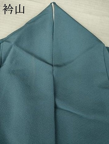 平和屋着物●上質な色無地　錆御納戸色　正絹　逸品　AABJ5724ck