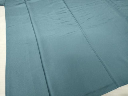 平和屋着物●上質な色無地　錆御納戸色　正絹　逸品　AABJ5724ck