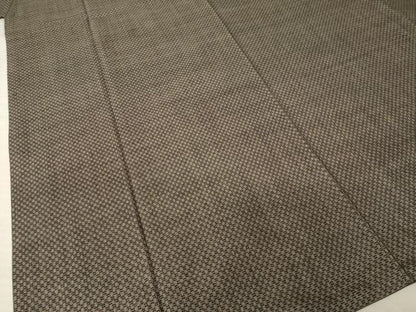 平和屋着物●男性　本場大島紬　アンサンブル　カタス9マルキ　幾何学文様　三越扱い　キングサイズ　正絹　逸品　AABJ5725ck