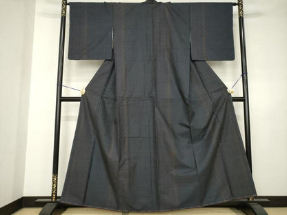 平和屋着物●本場大島紬　カタス9マルキ　間道　正絹　逸品　AABJ5729ck