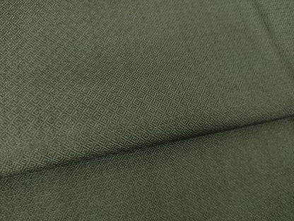 平和屋着物●男性　お召　アンサンブル　まるまなこ　千歳茶色　正絹　逸品　AABJ5733ck