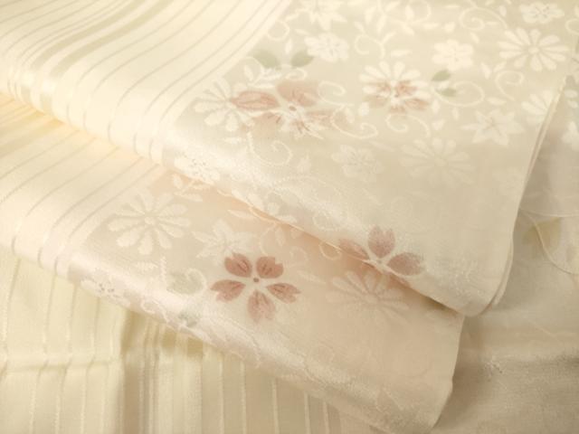平和屋着物●長襦袢　無双仕立て　花間道　暈し染め　正絹　逸品　AABJ5736ck