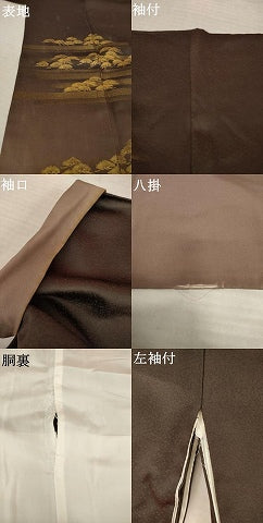 平和屋着物●訪問着　松文　暈し染め　金彩　正絹　逸品　AABJ5739ck