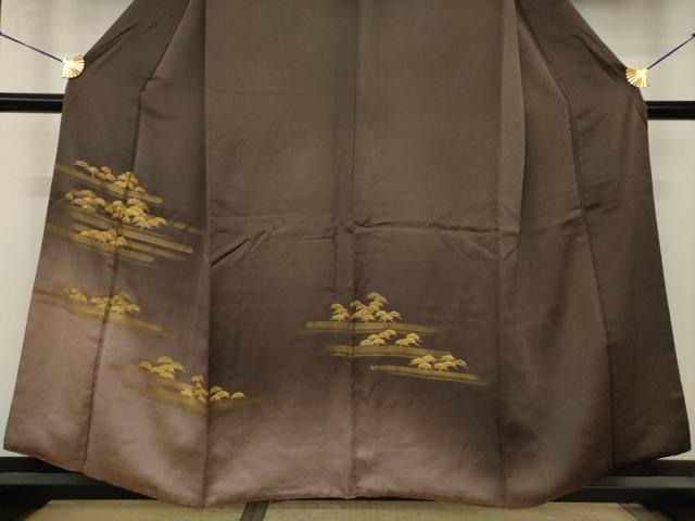 平和屋着物●訪問着　松文　暈し染め　金彩　正絹　逸品　AABJ5739ck