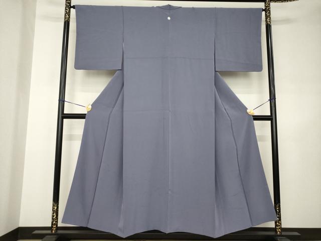 平和屋着物●上質な色無地　紫苑色　正絹　逸品　AABJ5741ck