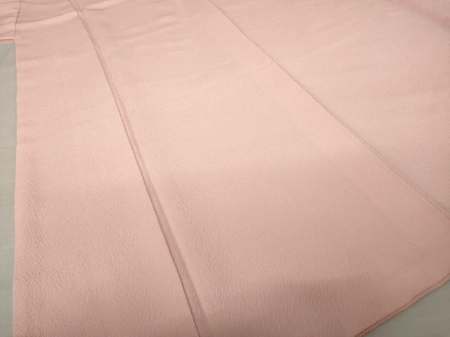 平和屋着物●上質な色無地　珊瑚色　正絹　逸品　AABJ5745ck
