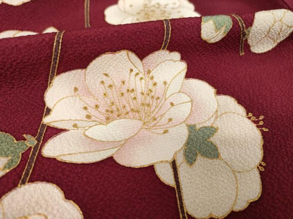 平和屋着物●豪華振袖　枝垂れ花文　正絹　逸品　AABJ5748ck
