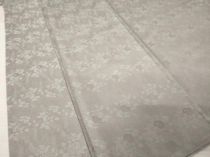 平和屋着物●お召　橘　梅鼠色　正絹　逸品　未使用　AABJ5756ck