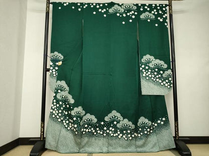平和屋着物●豪華振袖　絞り　松　やまと誂製　正絹　逸品　AABJ5759ck