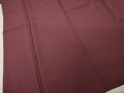 平和屋着物●本草木染作家　瑞鳳　色無地　紫鳶色　正絹　逸品　AABJ5772ck