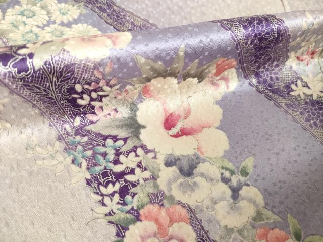 平和屋着物●創業460年・千總　小紋　草花文　暈し染め　正絹　逸品　AABJ5777ck