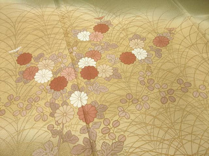 平和屋着物●豪華色留袖　草花文　暈し染め　金彩　正絹　逸品　AABJ5783ck