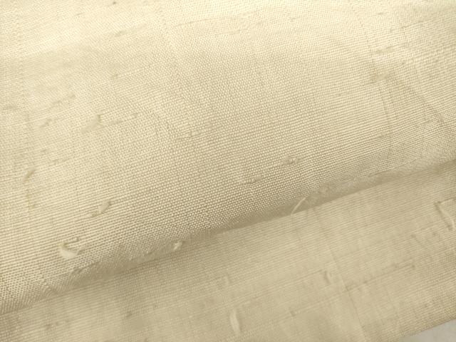 平和屋着物●男性　馬乗り袴　紬地　薄卵色　正絹　逸品　AABJ5789ck
