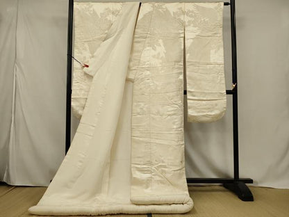平和屋本店●白打掛　白無垢　和装　婚礼　結婚式　花嫁　神社挙式　唐織　鳳凰草花文　逸品　AABJ5804ou