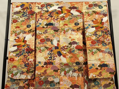 平和屋本店●色打掛　和装　婚礼　結婚式　花嫁　神社挙式　唐織　鳳凰草花文　金銀糸　逸品　AABJ5806ou