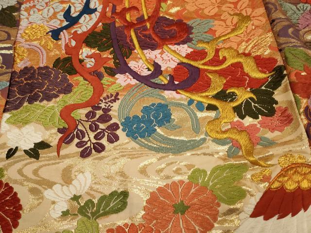 平和屋本店●色打掛　和装　婚礼　結婚式　花嫁　神社挙式　唐織　鳳凰草花文　金銀糸　逸品　AABJ5806ou